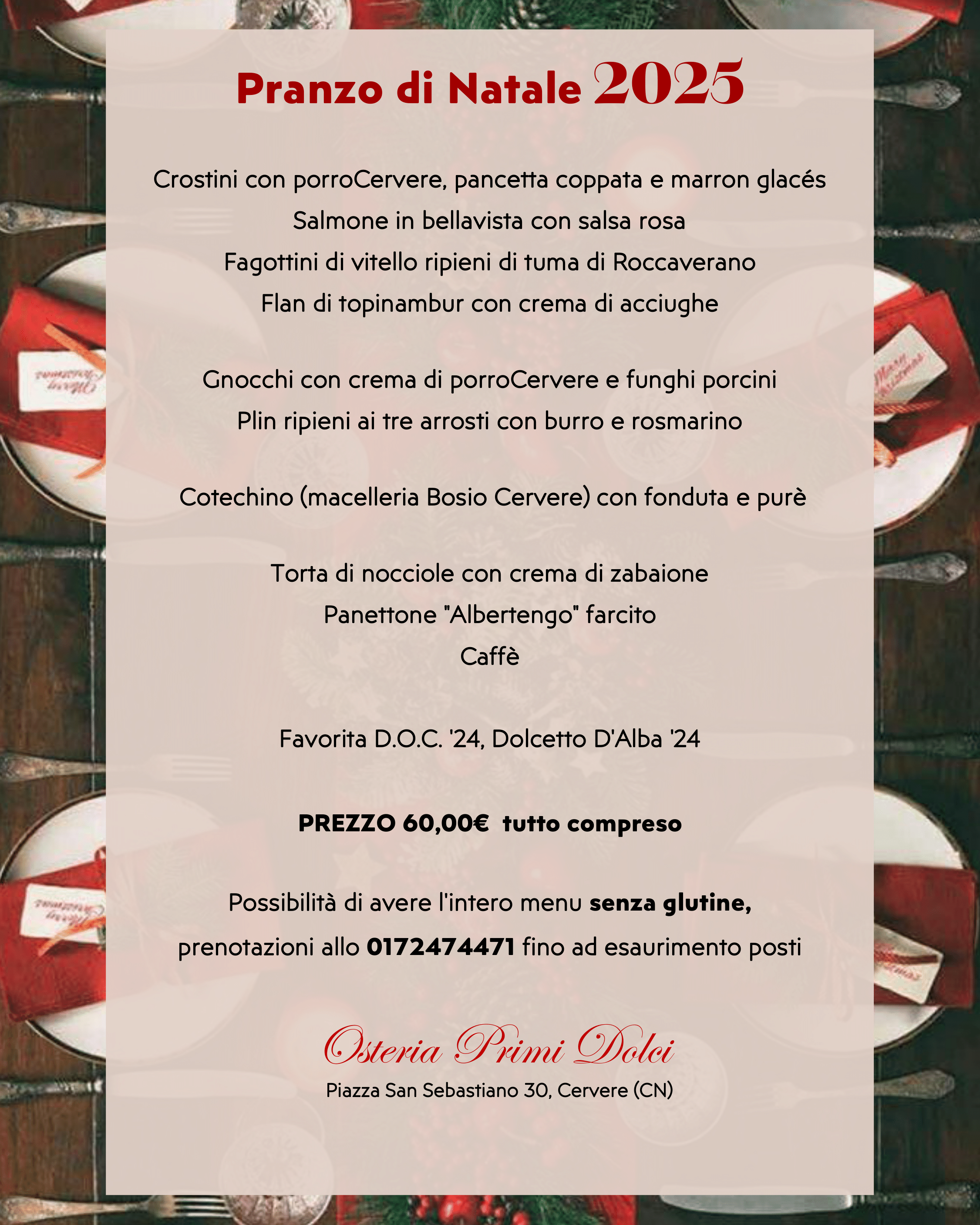 Menù pranzo di natale png